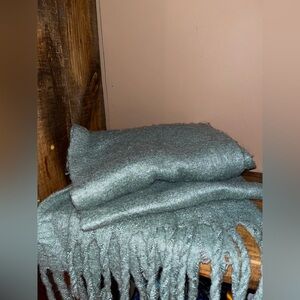 a new day Cozy Blue Wool Scarf